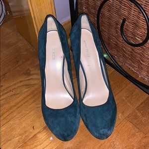 Teal suede heels